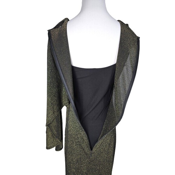 Ted Baker One Shoulder Drape Shimmer Dress Size US 8 Medium - Picture 8 of 11